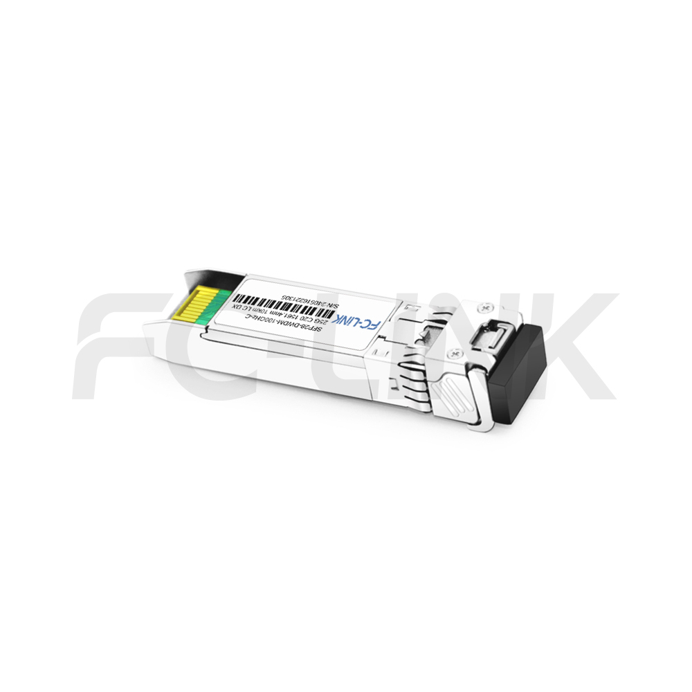 25G DWDM C-Band SFP28 Transceiver for 10km SMF Links, Duplex LC