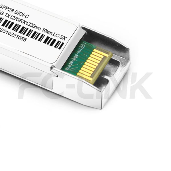 25G SFP28 BIDI LR Transceiver for 10km SMF Links, 1270/1330nm Simplex LC