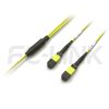 MPO Breakout Cable, 2 x MPO-12 APC(Female/Male) to 2 x MPO-12 APC(Female/Male), 24 Fibers, Singlemode(OS2),0.35dB Max, Yellow