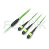 MPO Breakout Cable, 2 x MPO-12 PC/APC(Female/Male) to 3 x MPO-8 PC/APC(Female/Male), 24 Fibers, Multimode(OM5),0.35dB Max, Lime Green