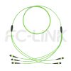 MPO Breakout Cable, 2 x MPO-12 PC/APC(Female/Male) to 3 x MPO-8 PC/APC(Female/Male), 24 Fibers, Multimode(OM5),0.35dB Max, Lime Green