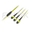MPO Breakout Cable, 2 x MPO-12 APC(Female/Male) to 3 x MPO-8 APC(Female/Male), 24 Fibers, Singlemode(OS2),0.35dB Max, Yellow