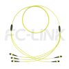 MPO Breakout Cable, 2 x MPO-12 APC(Female/Male) to 3 x MPO-8 APC(Female/Male), 24 Fibers, Singlemode(OS2),0.35dB Max, Yellow