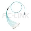 mpo-12-fibers-om3-mm-harness-cable-gallery-5 MPO Harness Cable, MPO-12 PC/APC(Female/Male) to LC PC/APC, 12 Fibers, Multimode(OM3), 0.35dB Max, Type A/AF/B/U, Aqua