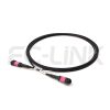 mpo-12-fibers-om4-mm-armored-jumper-main-1 Armored MPO-12 Fiber Optic Cable - MPO to MPO OM4 Multimode, 12-Fiber Armored Jumper Cord, for 40G/100G/200G/400G Extended Reach, PC/APC Polish (Female/Male), Type A/B/C, Aqua/Violet