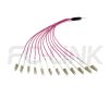 mpo-12-fibers-om4-mm-harness-cable-gallery-3 MPO Harness Cable, MPO-12 PC/APC(Female/Male) to LC PC/APC, 12 Fibers, Multimode(OM4), 0.35dB Max, Type A/AF/B/U, Aqua/Violet
