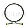 mpo-12-fibers-om5-mm-armored-jumper-gallery-5 Armored MPO-12 Fiber Optic Cable - MPO to MPO OM5 Multimode, 12-Fiber Armored Jumper Cord, for 400G SR4.2 Extended Reach, PC/APC Polish (Female/Male), Type A/B/C, Lime Green