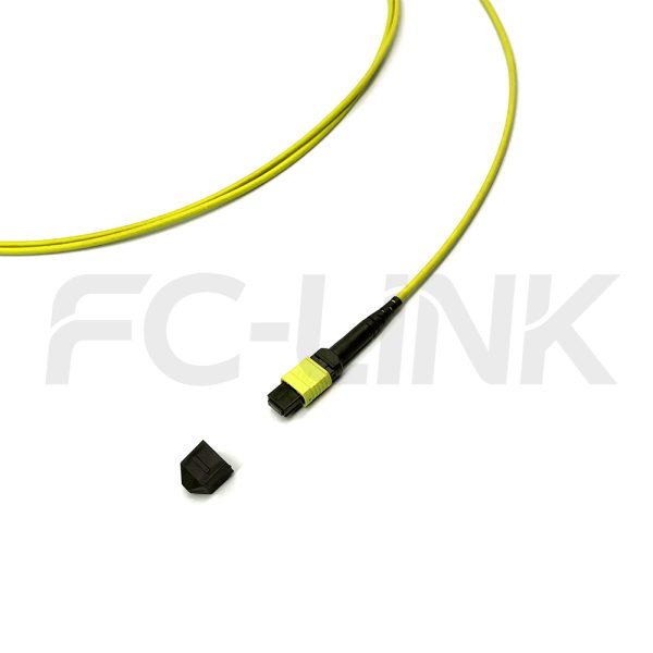 MPO Harness Cable, MPO-12 APC(Female/Male) to LC APC, 12 Fibers, Singlemode, 0.35dB Max, Type A/AF/B/U, Yellow
