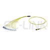 MPO Harness Cable, MPO-12 APC(Female/Male) to LC APC, 12 Fibers, Singlemode, 0.35dB Max, Type A/AF/B/U, Yellow