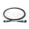 mpo-16-fibers-om3-mm-armored-jumper-gallery-4 Armored MPO-16 Fiber Optic Cable - MPO to MPO OM3 Multimode, 16-Fiber Armored Jumper Cord, for 400G/800G SR8, PC/APC Polish (Female/Male), Type B, Aqua