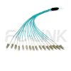 mpo-16-fibers-om3-mm-harness-cable-gallery-3 MPO Harness Cable, MPO-16 PC/APC(Female/Male) to LC PC/APC, 16 Fibers, Multimode(OM3), 0.35dB Max, Type B, Aqua