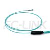 mpo-16-fibers-om3-mm-harness-cable-gallery-4 MPO Harness Cable, MPO-16 PC/APC(Female/Male) to LC PC/APC, 16 Fibers, Multimode(OM3), 0.35dB Max, Type B, Aqua