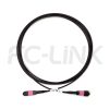 mpo-16-fibers-om4-mm-armored-jumper-gallery-5 Armored MPO-16 Fiber Optic Cable - MPO to MPO OM4 Multimode, 16-Fiber Armored Jumper Cord, for 400G/800G SR8 Extended Reach, PC/APC Polish (Female/Male), Type B, Aqua/Violet