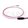 mpo-16-fibers-om4-mm-harness-cable-gallery-4 MPO Harness Cable, MPO-16 PC/APC(Female/Male) to LC PC/APC, 16 Fibers, Multimode(OM4), 0.35dB Max, Type B, Aqua/Violet