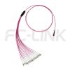 mpo-16-fibers-om4-mm-harness-cable-gallery-5 MPO Harness Cable, MPO-16 PC/APC(Female/Male) to LC PC/APC, 16 Fibers, Multimode(OM4), 0.35dB Max, Type B, Aqua/Violet