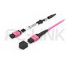 mpo-16-fibers-om4-mm-jumper-gallery-2 MPO-16 Fiber Optic Cable - MPO to MPO OM4 Multimode, 16-Fiber Jumper Cord, for 400G/800G SR8 Extended Reach, PC/APC Polish (Female/Male), Type B, Aqua/Violet
