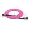 mpo-16-fibers-om4-mm-jumper-gallery-4 MPO-16 Fiber Optic Cable - MPO to MPO OM4 Multimode, 16-Fiber Jumper Cord, for 400G/800G SR8 Extended Reach, PC/APC Polish (Female/Male), Type B, Aqua/Violet