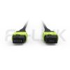 mpo-16-fibers-om5-mm-armored-jumper-gallery-1 Armored MPO-16 Fiber Optic Cable - MPO to MPO OM5 Multimode, 16-Fiber Armored Jumper Cord, for 400G/800G/1.6T SR8, PC/APC Polish (Female/Male), Type B, Lime Green