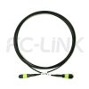 mpo-16-fibers-om5-mm-armored-jumper-gallery-5 Armored MPO-16 Fiber Optic Cable - MPO to MPO OM5 Multimode, 16-Fiber Armored Jumper Cord, for 400G/800G/1.6T SR8, PC/APC Polish (Female/Male), Type B, Lime Green