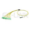 MPO Harness Cable, MPO-16 APC(Female/Male) to LC APC, 16 Fibers, Singlemode, 0.35dB Max, Type B, Yellow