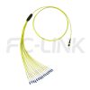 MPO Harness Cable, MPO-16 APC(Female/Male) to LC APC, 16 Fibers, Singlemode, 0.35dB Max, Type B, Yellow