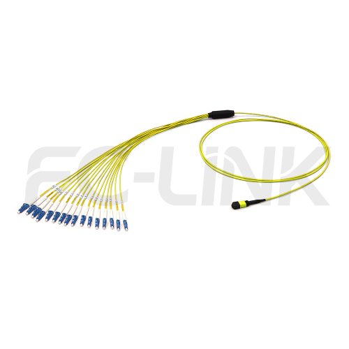 mpo-16-fibers-os2-sm-harness-cable-main-1 MPO Harness Cable, MPO-16 APC(Female/Male) to LC APC, 16 Fibers, Singlemode, 0.35dB Max, Type B, Yellow