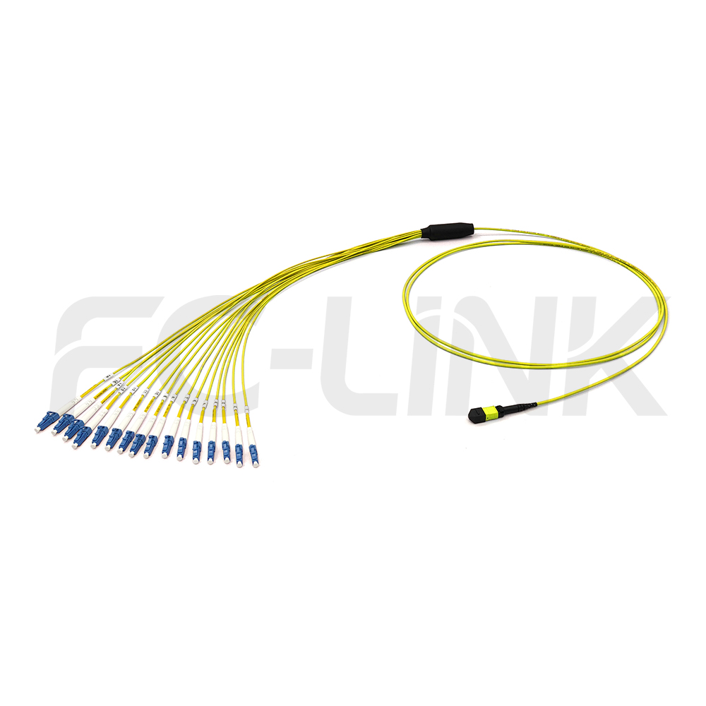 mpo-16-fibers-os2-sm-harness-cable-main-1 MPO Harness Cable, MPO-16 APC(Female/Male) to LC APC, 16 Fibers, Singlemode, 0.35dB Max, Type B, Yellow