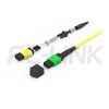 mpo-16-fibers-os2-sm-jumper-gallery-2 MPO-16 Fiber Optic Cable - MPO to MPO OS2 Singlemode, 16-Fiber Jumper Cord, for 800G QSFP-DD & 800G OSFP DR8, APC Polish (Female/Male), Type B, Yellow
