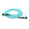mpo-16-om3-mm-jumper-gallery-4 MPO-16 Fiber Optic Cable - MPO to MPO OM3 Multimode, 16-Fiber Jumper Cord, for 400G/800G SR8, PC/APC Polish (Female/Male), Type B, Aqua