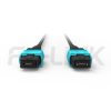 mpo-24-fibers-om3-mm-armored-jumper-gallery-1 Armored MPO-24 Fiber Optic Cable - MPO to MPO OM3 Multimode, 24-Fiber Armored Jumper Cord, for 10G/25G Backbone, PC/APC Polish (Female/Male), Type A/B/C/D/E, Aqua