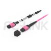mpo-24-fibers-om4-mm-jumper-gallery-2 MPO-24 Fiber Optic Cable - MPO to MPO OM4 Multimode, 24-Fiber Main Trunk Cord, for 10G/25G Backbone, PC Polish (Female/Male), Type A/B/C/D/E, Aqua/Violet