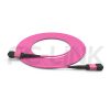 mpo-24-fibers-om4-mm-jumper-gallery-4 MPO-24 Fiber Optic Cable - MPO to MPO OM4 Multimode, 24-Fiber Main Trunk Cord, for 10G/25G Backbone, PC Polish (Female/Male), Type A/B/C/D/E, Aqua/Violet
