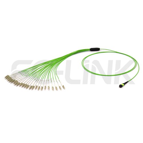 mpo-24-fibers-om5-mm-harness-cable-main-1 MPO Harness Cable, MPO-24 PC/APC(Female/Male) to LC PC/APC, 24 Fibers, Multimode(OM5), 0.35dB Max, Type A/B/C/U, Lime Green