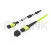 mpo-24-fibers-om5-mm-jumper-gallery-2 MPO-24 Fiber Optic Cable - MPO to MPO OM5 Multimode, 24-Fiber Main Trunk Cord, for 10G/25G Backbone, PC Polish (Female/Male), Type A/B/C/D/E, Lime Green