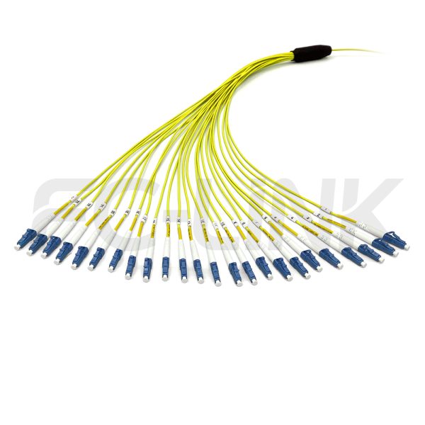 MPO Harness Cable, MPO-24 APC(Female/Male) to LC APC, 24 Fibers, Singlemode, 0.35dB Max, Type A/B/C/U, Yellow