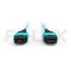 mpo-24-om3-mm-jumper-gallery-1 MPO-24 Fiber Optic Cable - MPO to MPO OM3 Multimode, 24-Fiber Main Trunk Cord, for 10G/25G Backbone, PC Polish (Female/Male), Type A/B/C/D/E, Aqua