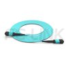 mpo-24-om3-mm-jumper-gallery-4 MPO-24 Fiber Optic Cable - MPO to MPO OM3 Multimode, 24-Fiber Main Trunk Cord, for 10G/25G Backbone, PC Polish (Female/Male), Type A/B/C/D/E, Aqua