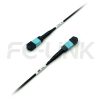 mpo-8-fibers-om3-mm-armored-jumper-gallery-2 Armored MPO-8 Fiber Optic Cable - MPO to MPO OM3 Multimode, 8-Fiber Armored Jumper Cord, for 40G/100G/200G/400G, PC/APC Polish (Female/Male), Type A/B, Aqua