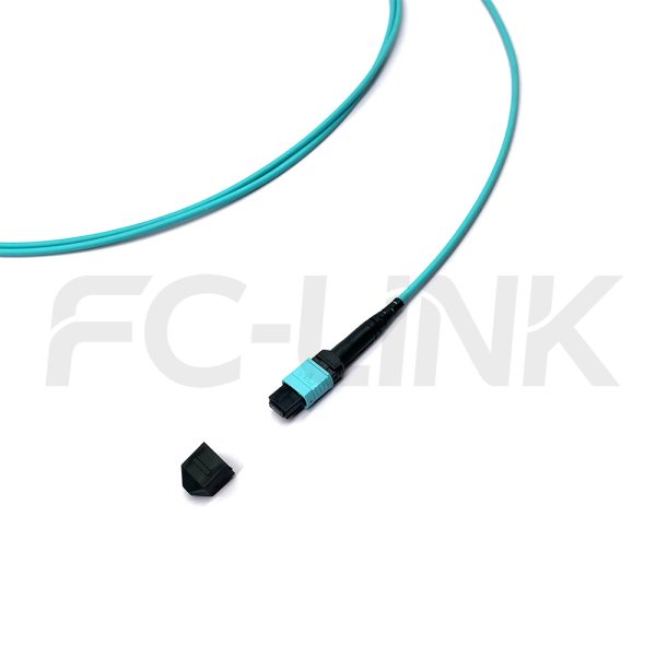mpo-8-fibers-om3-mm-harness-cable-gallery-1 MPO Harness Cable, MPO-8 PC/APC(Female/Male) to LC PC/APC, 8 Fibers, Multimode(OM3), 0.35dB Max, Type A/AF/B/U, Aqua
