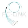 mpo-8-fibers-om3-mm-harness-cable-gallery-5 MPO Harness Cable, MPO-8 PC/APC(Female/Male) to LC PC/APC, 8 Fibers, Multimode(OM3), 0.35dB Max, Type A/AF/B/U, Aqua