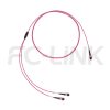 mpo12-2-mpo6-om4-mm-breakout-cable-gallery-6 MPO Breakout Cable, MPO-12 PC/APC(Female/Male) to 2 x MPO-6 PC/APC(Female/Male), 12 Fibers, Multimode(OM4),0.35dB Max, Aqua/Violet