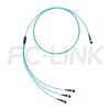 mpo24-3-mpo8-om3-mm-breakout-cable-gallery-6 MPO Breakout Cable, MPO-24 PC/APC(Female/Male) to 3 x MPO-8 PC/APC(Female/Male), 24 Fibers, Multimode(OM3),0.35dB Max, Aqua