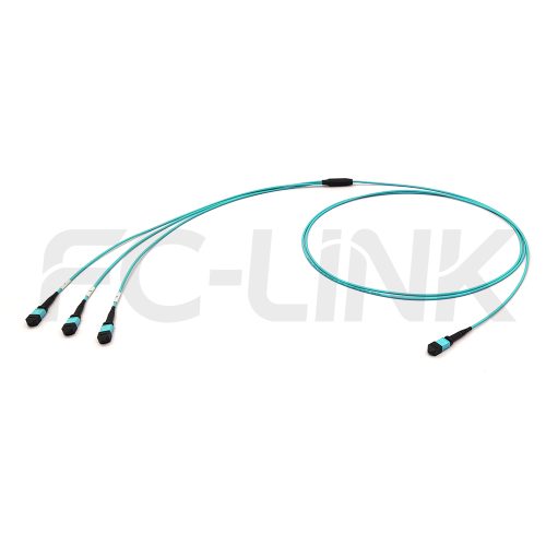 mpo24-3-mpo8-om3-mm-breakout-cable-main-1 MPO Breakout Cable, MPO-24 PC/APC(Female/Male) to 3 x MPO-8 PC/APC(Female/Male), 24 Fibers, Multimode(OM3),0.35dB Max, Aqua