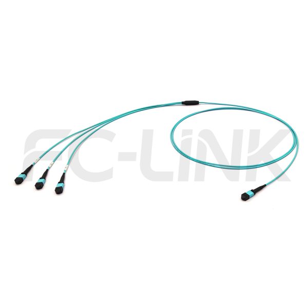 mpo24-3-mpo8-om3-mm-breakout-cable-main-1 MPO Breakout Cable, MPO-24 PC/APC(Female/Male) to 3 x MPO-8 PC/APC(Female/Male), 24 Fibers, Multimode(OM3),0.35dB Max, Aqua