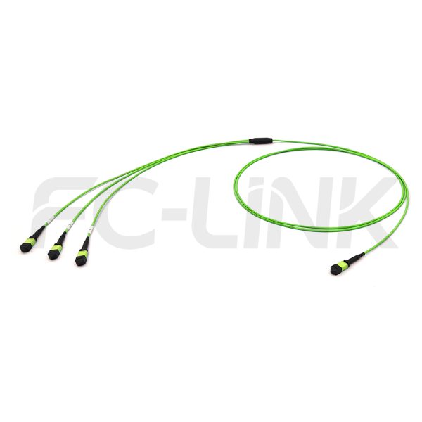 mpo24-3-mpo8-om5-mm-breakout-cable-main-1 MPO Breakout Cable, MPO-24 PC/APC(Female/Male) to 3 x MPO-8 PC/APC(Female/Male), 24 Fibers, Multimode(OM5),0.35dB Max, Lime Green