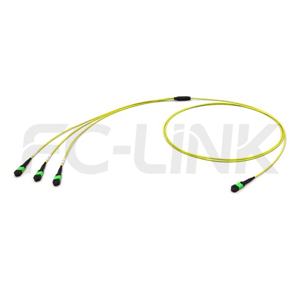 mpo24-3-mpo8-sm-os2-breakout-cable-gallery-1 MPO Breakout Cable, MPO-24 APC(Female/Male) to 3 x MPO-8 APC(Female/Male), 24 Fibers, Singlemode(OS2),0.35dB Max, Yellow