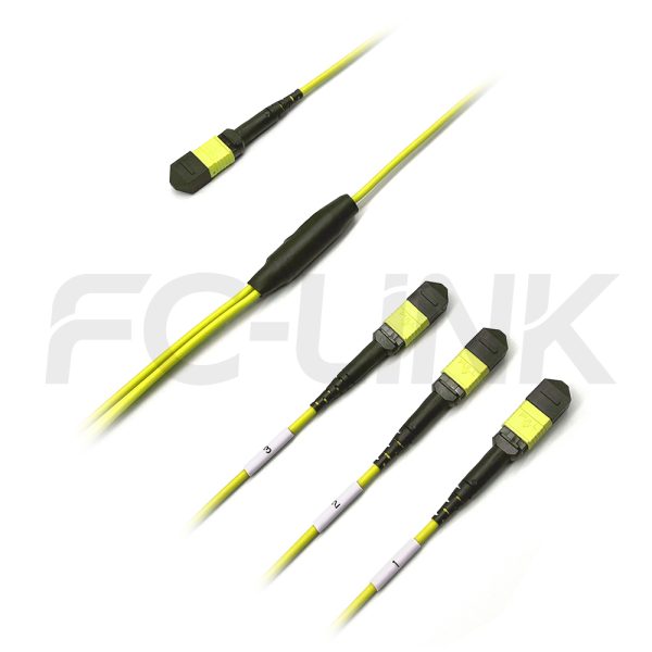mpo24-3-mpo8-sm-os2-breakout-cable-gallery-2 MPO Breakout Cable, MPO-24 APC(Female/Male) to 3 x MPO-8 APC(Female/Male), 24 Fibers, Singlemode(OS2),0.35dB Max, Yellow