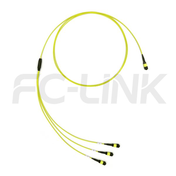 mpo24-3-mpo8-sm-os2-breakout-cable-gallery-7 MPO Breakout Cable, MPO-24 APC(Female/Male) to 3 x MPO-8 APC(Female/Male), 24 Fibers, Singlemode(OS2),0.35dB Max, Yellow