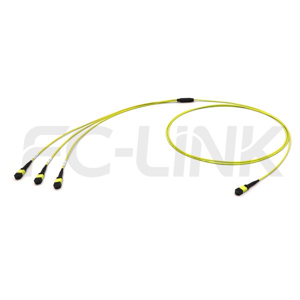 mpo24-3-mpo8-sm-os2-breakout-cable-main-1 MPO Breakout Cable, MPO-24 APC(Female/Male) to 3 x MPO-8 APC(Female/Male), 24 Fibers, Singlemode(OS2),0.35dB Max, Yellow
