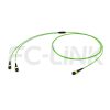 mpo8-2-mpo4-om5-mm-breakout-cable-main-1 MPO Breakout Cable, MPO-8 PC/APC(Female/Male) to 2 x MPO-4 PC/APC(Female/Male), 8 Fibers, Multimode(OM5),0.35dB Max, Lime Green